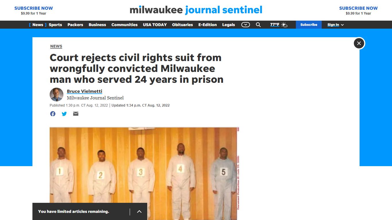 Courts reject civil rights claims from wrongfully convicted Milwaukee ...
